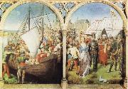Hans Memling The Martyrdom of St Ursula's Companions and The Martyrdom of St Ursula oil painting on canvas